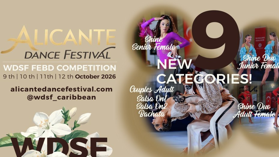 Get Ready for Alicante 2026: WDSF Caribbean Dances World Championships Expands Programme with Nine New Titles