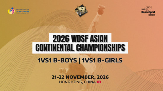 Asia&rsquo;s top B-Boys and B-Girls will gather in Hong Kong this autumn as the Queen Elizabeth Stadium Arena plays host to the 2026 WDSF Asian Breaking Championships (Adult) on 21 and 22 November 2026.  Organised by the DanceSport Association of Hong Kong, China Limited under the umbrella of the World DanceSport Federation (WDSF), the two-day tournament will bring the continents elite B-Boys and B-Girls to the heart of Wan Chai.  A Crucial Test on the Continental Circuit The Asian Breaking Championships represent a key fixture in the regional competitive calendar. As Asia continues to produce some of the most dynamic and technically gifted athletes in the sport, this tournament offers a vital platform for competitors to go head-to-head for continental honours and test their Battle strategies against top-tier rivals.  Over two days of intensive Battles, athletes will compete across individual categories, relying on intricate footwork, power moves, and real-time musicality to secure a place on the podium.  Official Competition Schedule The championship will run across two packed days of action, covering both the B-Boys and B-Girls Adult categories: &bull;	Saturday, 21 November 2026 o	WDSF Asian Championship Breaking 1 vs 1 B-Boys Adult (Day 1) o	WDSF Asian Championship Breaking 1 vs 1 B-Girls Adult (Day 1) &bull;	Sunday, 22 November 2026 o	WDSF Asian Championship Breaking 1 vs 1 B-Boys Adult (Day 2) o	WDSF Asian Championship Breaking 1 vs 1 B-Girls Adult (Day 2) World-Class Setup in Wan Chai Set inside the iconic Queen Elizabeth Stadium Arena, the event will welcome over 1,000 spectators to experience the intensity of live Breaking Battles in a purpose-built arena setting.  The venue will feature specialized competition flooring designed to meet strict athletic safety standards, alongside professional lighting and acoustics engineered to support high-impact physical performance. The Battles will be evaluated by an international panel of officials, guided by the official WDSF scoring systems to ensure complete transparency throughout every round.  International Broadcast & Event Information Fans and media around the world will be able to follow the action live. High-definition multi-camera coverage will capture the decisive stages of the tournament, broadcasting the Battles from the Top 16 through to the medal rounds and final podium presentations.  Detailed information regarding schedules, ticket availability, and media accreditation access will be released on the official WDSF website and digital channels shortly. Stay connected with us Follow us on social media to stay up to date with all the news related to the Breaking community: Instagram: WDSF DanceSport / WDSF Breaking for Gold  YouTube: DanceSportTotal / Breaking for Gold  Facebook: WDSF DanceSport / WDSF Breaking for Gold  TikTok: WDSF DanceSport / WDSF Breaking for Gold X: WDSFDanceSport  LinkedIn: World DanceSport Federation (WDSF)