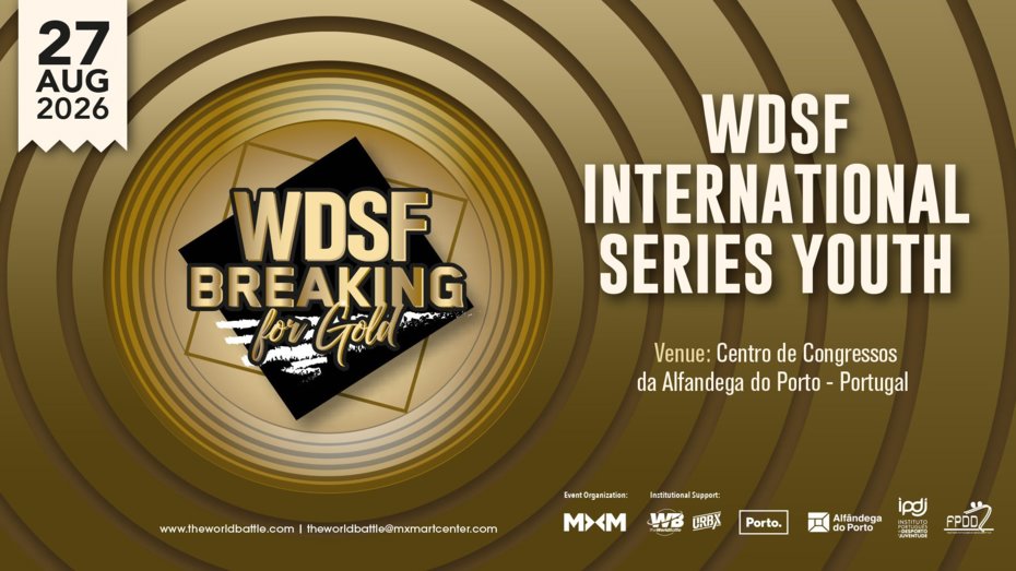 LIVE TODAY: Watch the 2026 WDSF Breaking for Gold International Series Youth from Porto!
