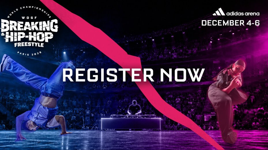 Paris Calls the World: Registrations Are Open for the 2026 WDSF World Championships in Breaking and Hip-Hop Freestyle