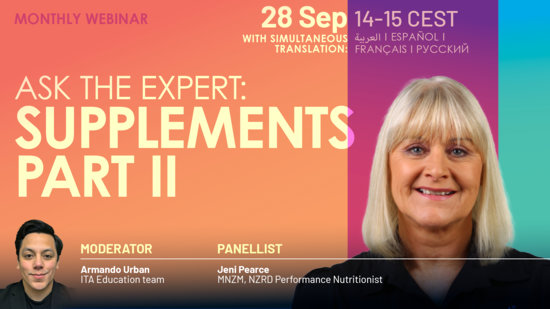 ITA Monthly Webinar: Ask the Expert: Supplements Part II