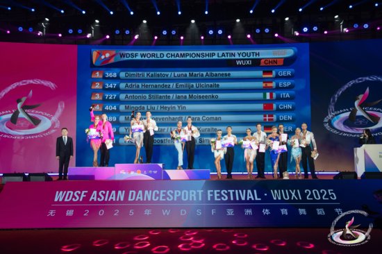 2025 asian dancesport festival day 1 podium