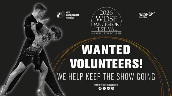 Volunteers at WDSF DanceSport Festival Blackpool 2026